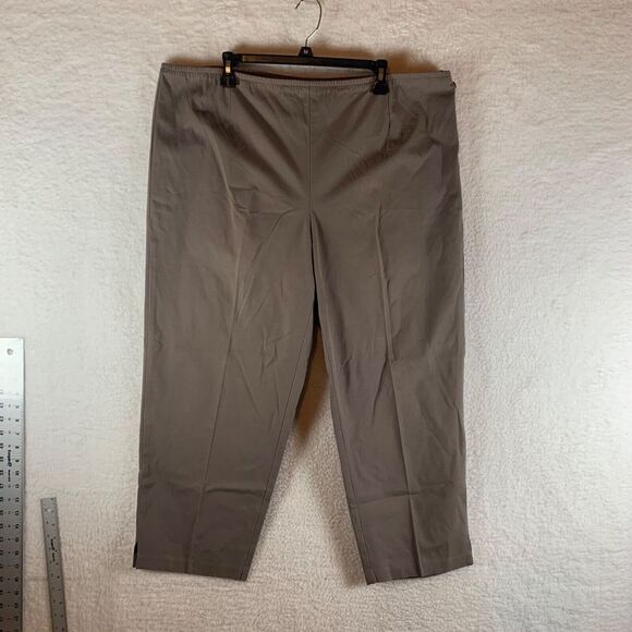Eileen Fisher‎ Women's High Rise Elastic Waist Casual Brown Capri Pants Size 1X - Picture 1 of 10